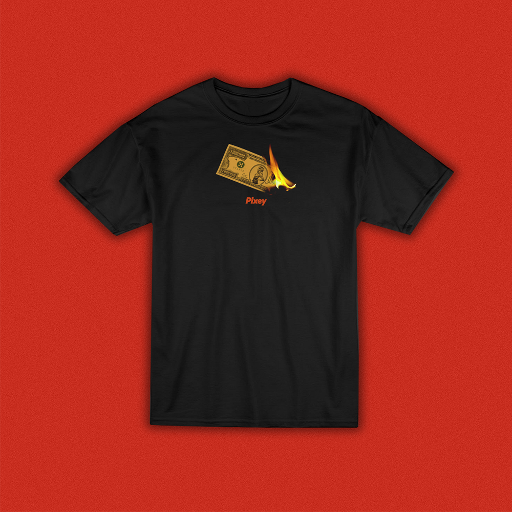 BURNING DOLLAR TEE